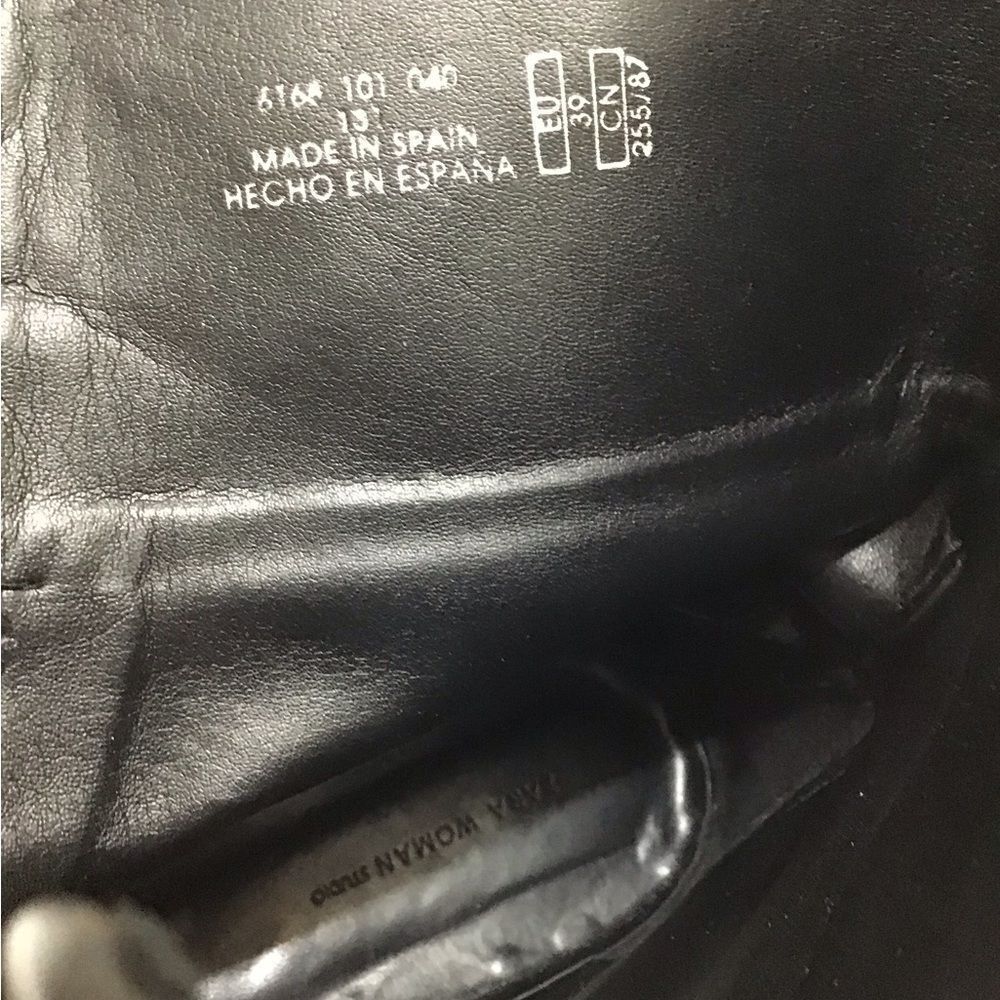 Zara Woman Black Studio Flat Ankle Zip Boots Size 39 - Picture 4 of 10